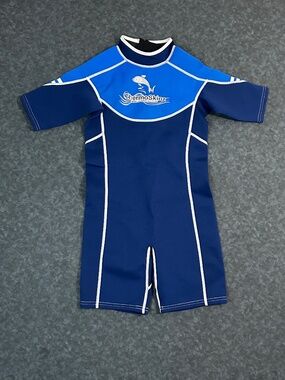 Kid's Thermoskinz Wet Suit Swimming - Sea Blue - Size 8